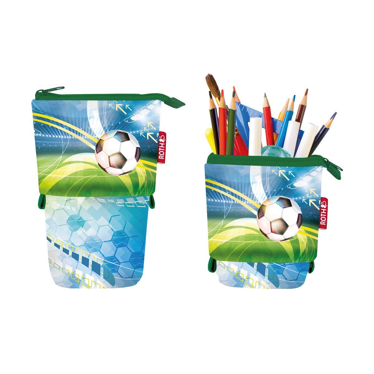 Roth Federtasche Roth Stifte Etui 2in1 Fußball