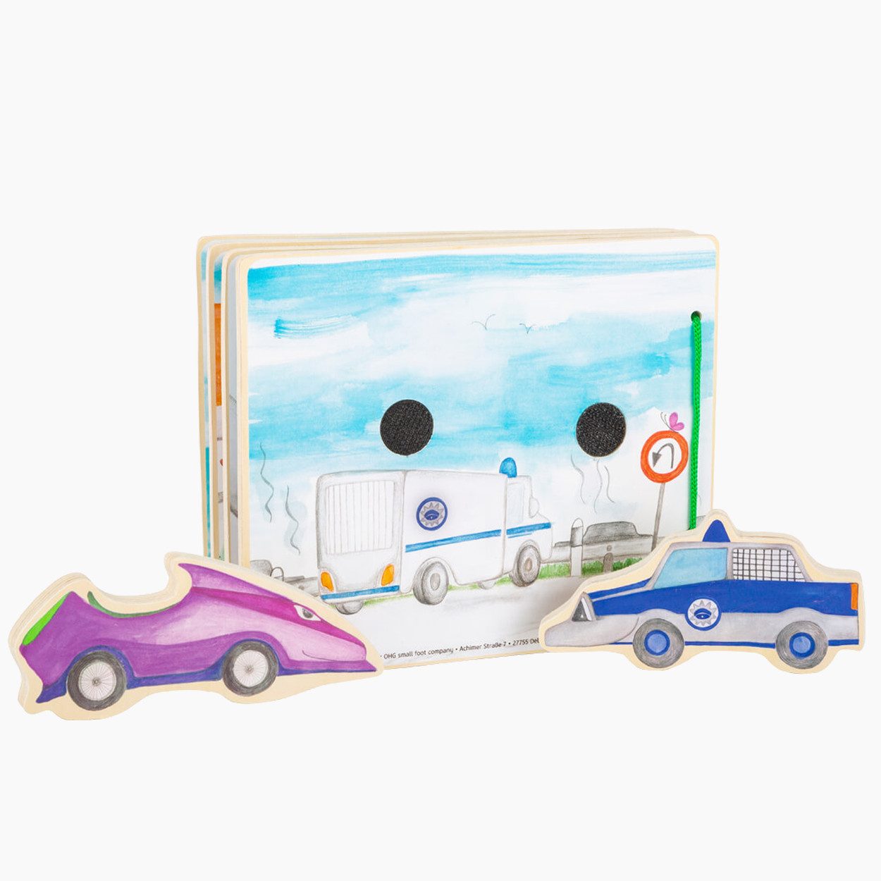 Small Foot Stoffbuch Bilderbuch Polizei, interaktiv (packung, 1-St), Artikel mit Klettfunktion