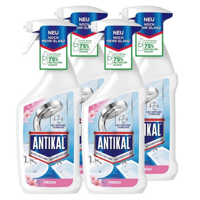 Antikal Antikal Kalkreiniger Fresh 700ml – Badezimmerreiniger (4er Pack) Badreiniger