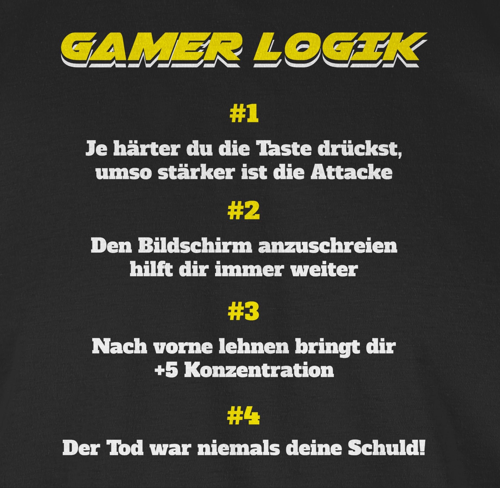 Shirtracer T-Shirt Gamer Logik Nerd Geschenke