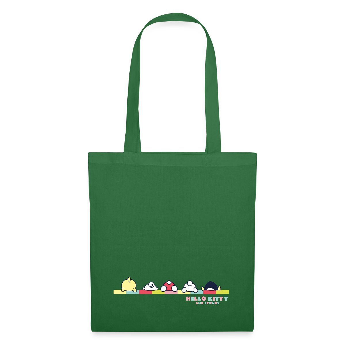 Spreadshirt Henkeltasche Hello Kitty And Friends Pose Stoffbeutel (1-tlg)