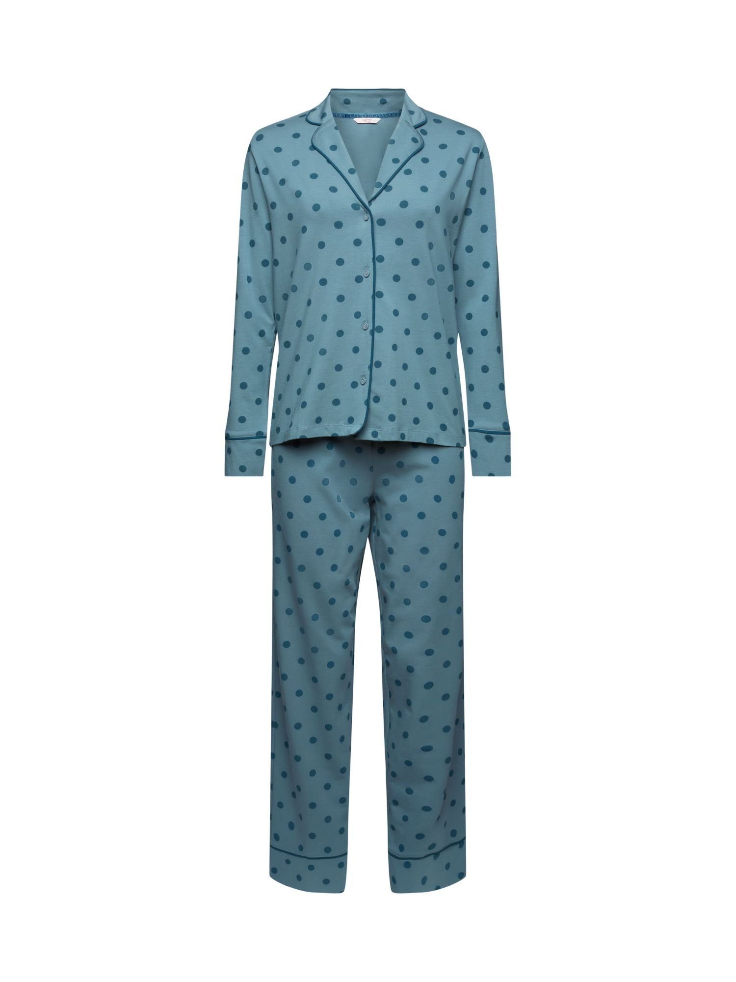 Esprit Pyjama aus Pyjama-Set Jersey Langes