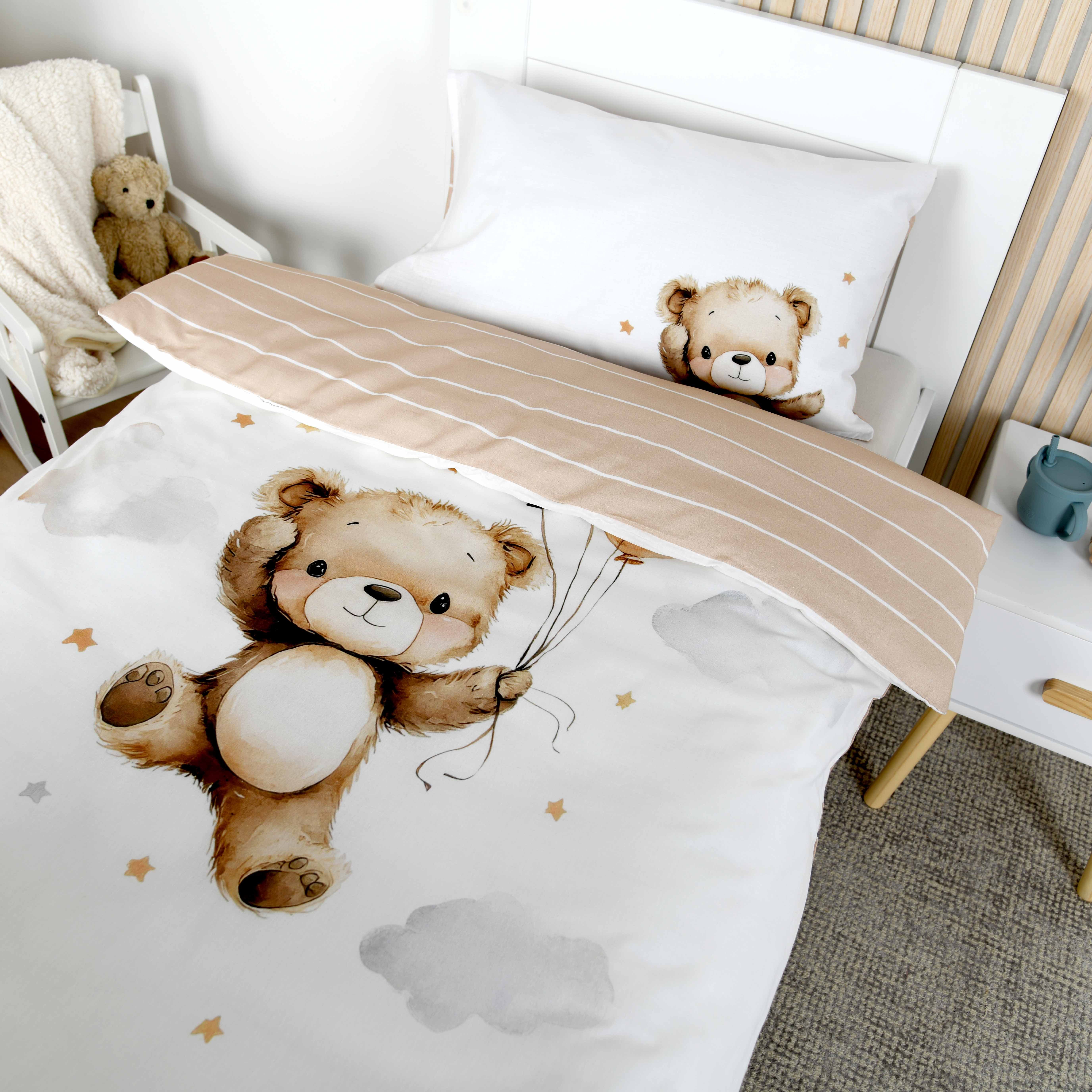 Baby Best Babybettwäsche Ballon Teddy, Renforcé, 2 teilig, Wendebettwäsche – Bild 3 von 5
