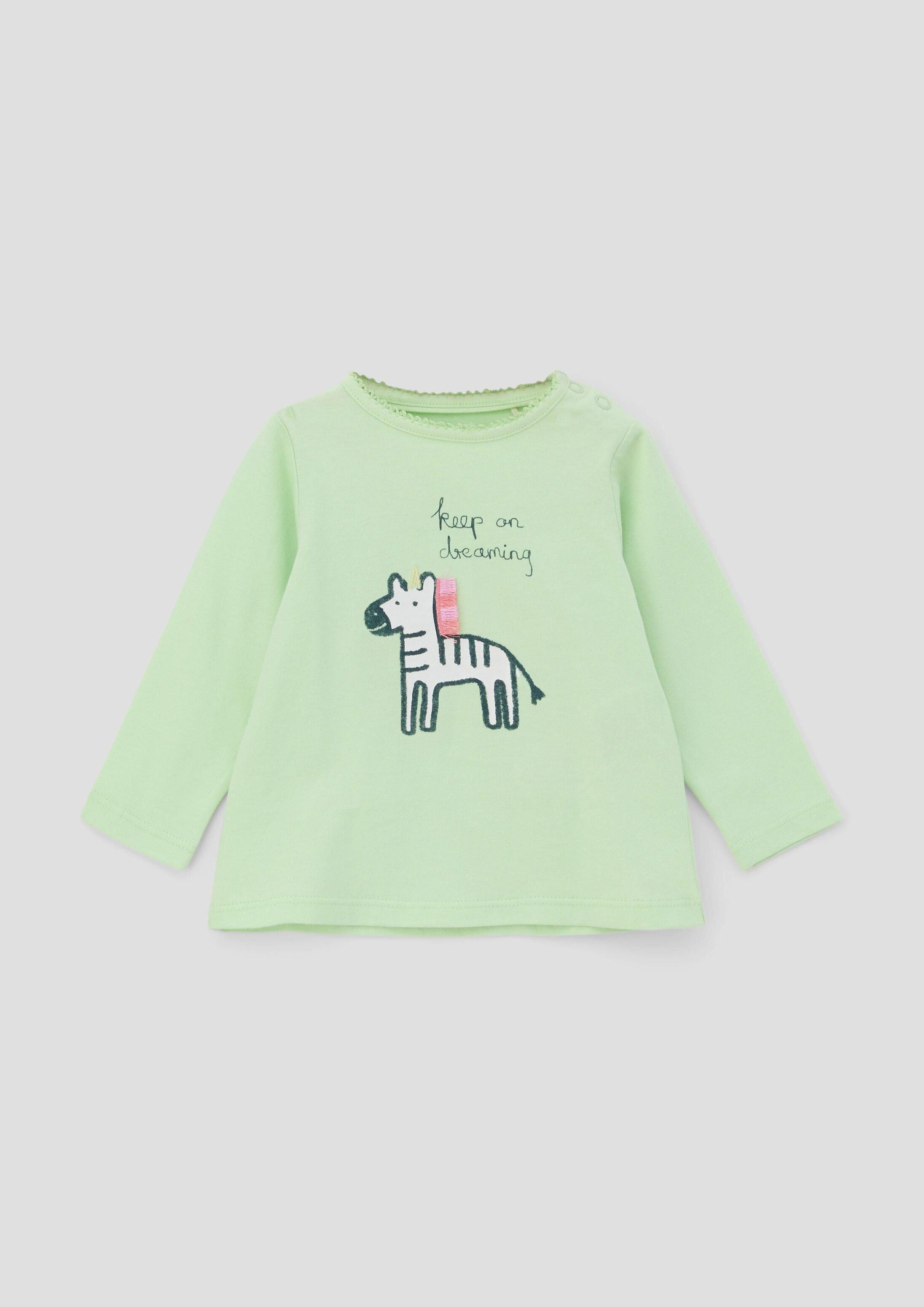 s.Oliver Langarmshirt T-Shirt Langarmshirt mit Artwork