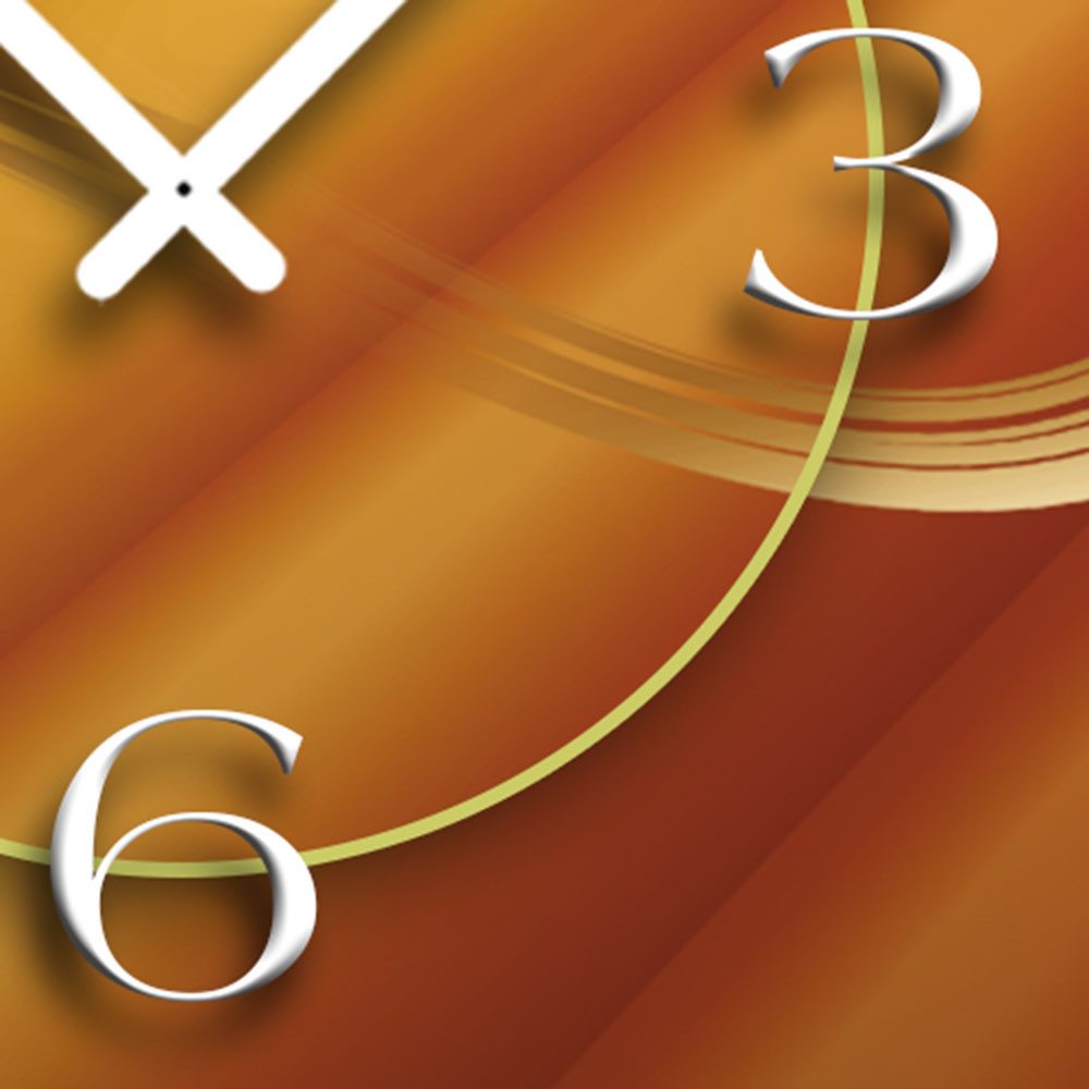 dixtime Wanduhr Abstrakt beige caramel Designer Wanduhr (Einzigartige 3D-Optik aus 4mm Alu-Dibond)