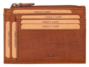 Benthill Kartenetui Kreditkartenetui Slim Portemonnaie Echt Leder Geldbörse Mini Wallet, RFID-Schutz Kartenfächer Münzfach Reißverschlussfach