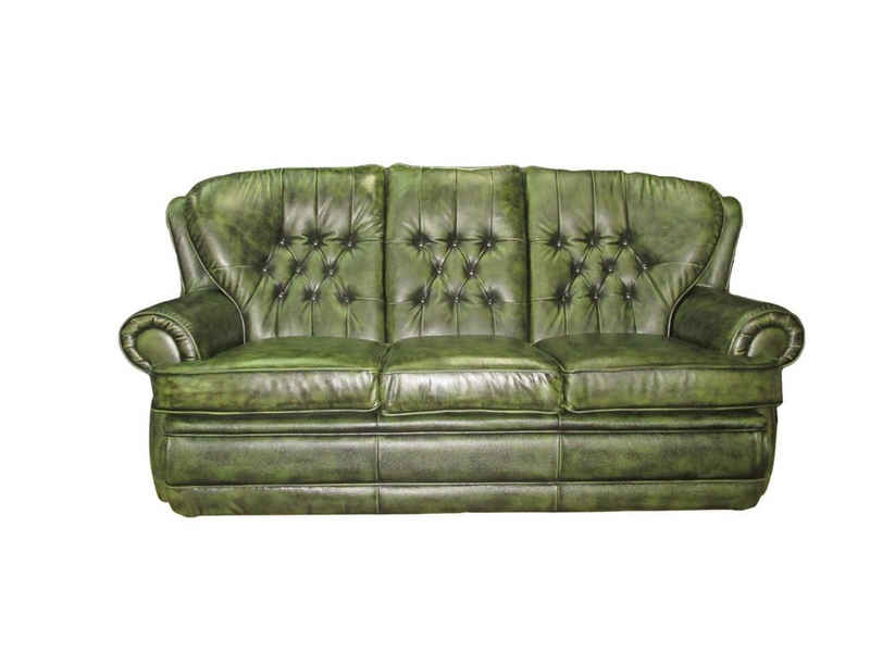 Salottini Chesterfield-Sofa 3er Sofa Chesterfield 3-Sitzer Couch Sting Deluxe Ledersofa, 1 Teile, Vollleder