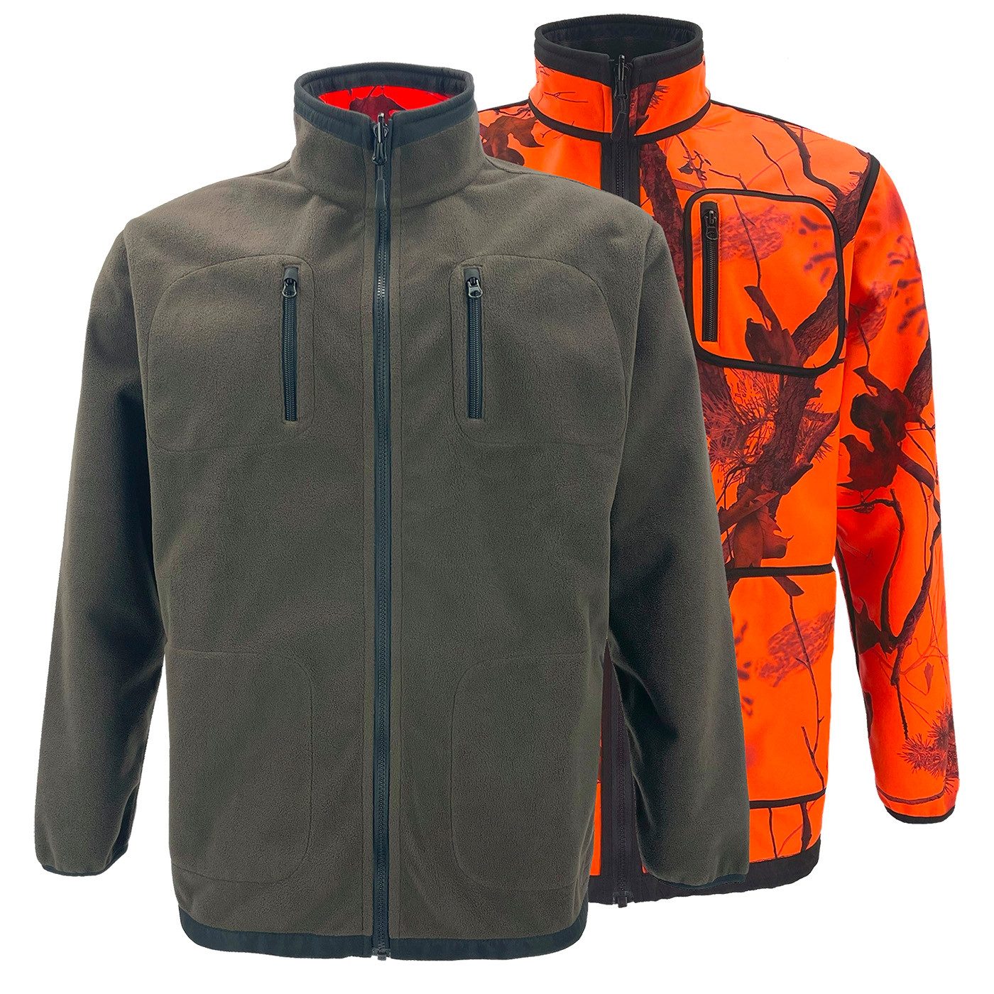 Schmidt Fleecejacke Torgau (2 Jacken in einer Jacke, Wendejacke) verstellbar durch Kordelzug