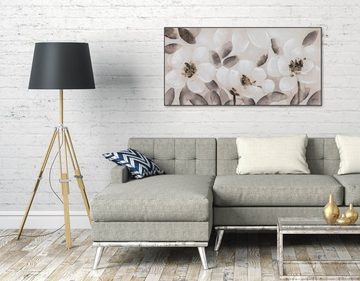 KUNSTLOFT Gemälde Blühende Erinnerung 120x60 cm, Leinwandbild 100% HANDGEMALT Wandbild Wohnzimmer