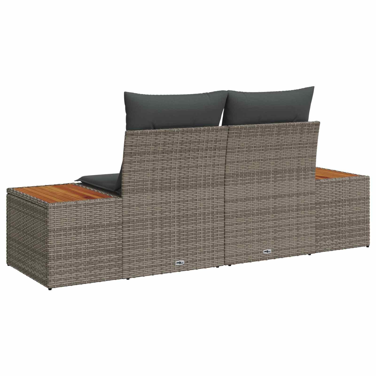 vidaXL Loungesofa Gartensofa Grau 184 x 62 x 85cm Poly-Rattan, 1 Teile