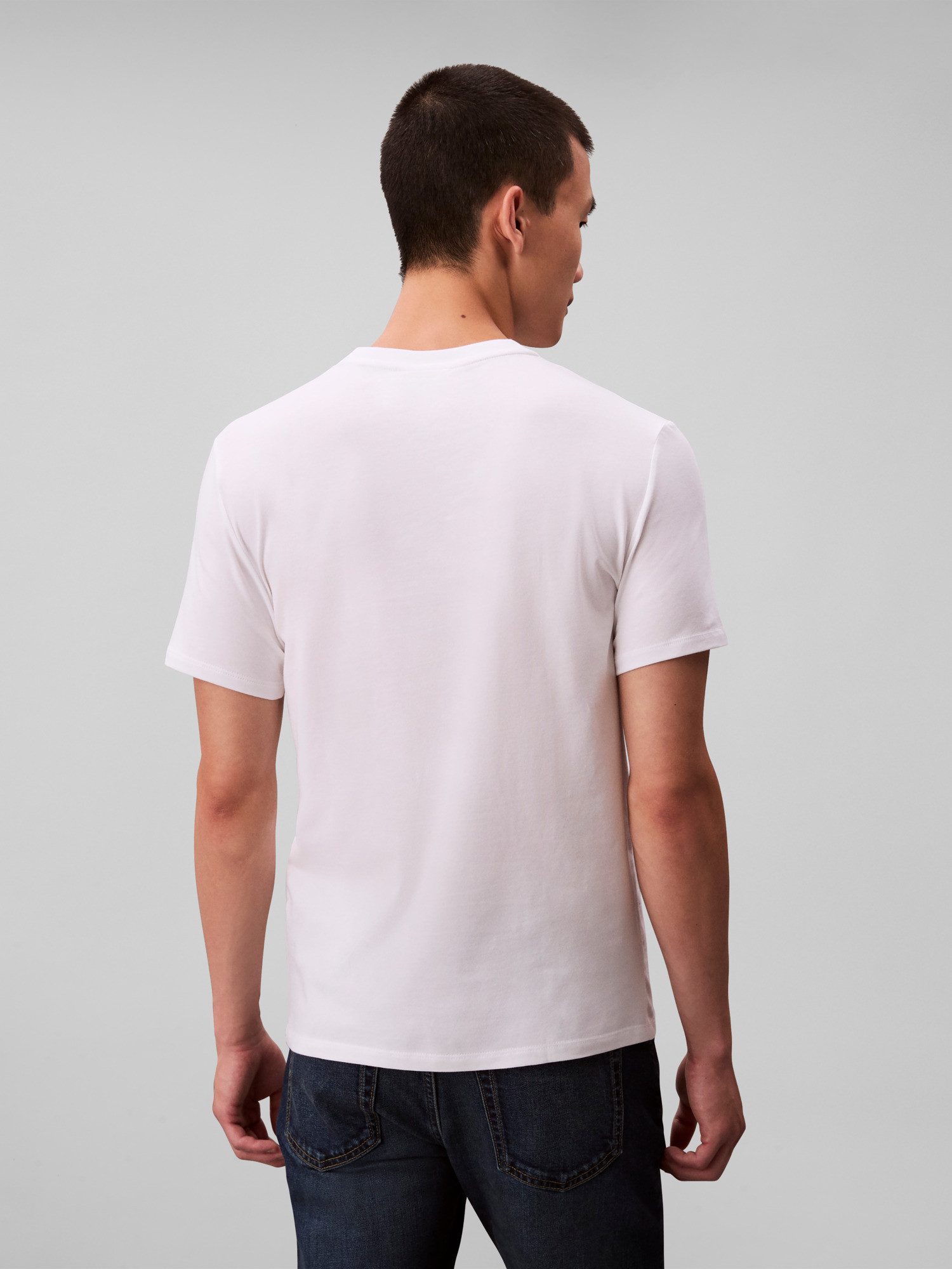 Calvin Klein T-Shirt 2 Pack SS STRETCH COTTON SLIM TEE (Packung, 2-tlg) Rundhalsausschnitt, slim fit