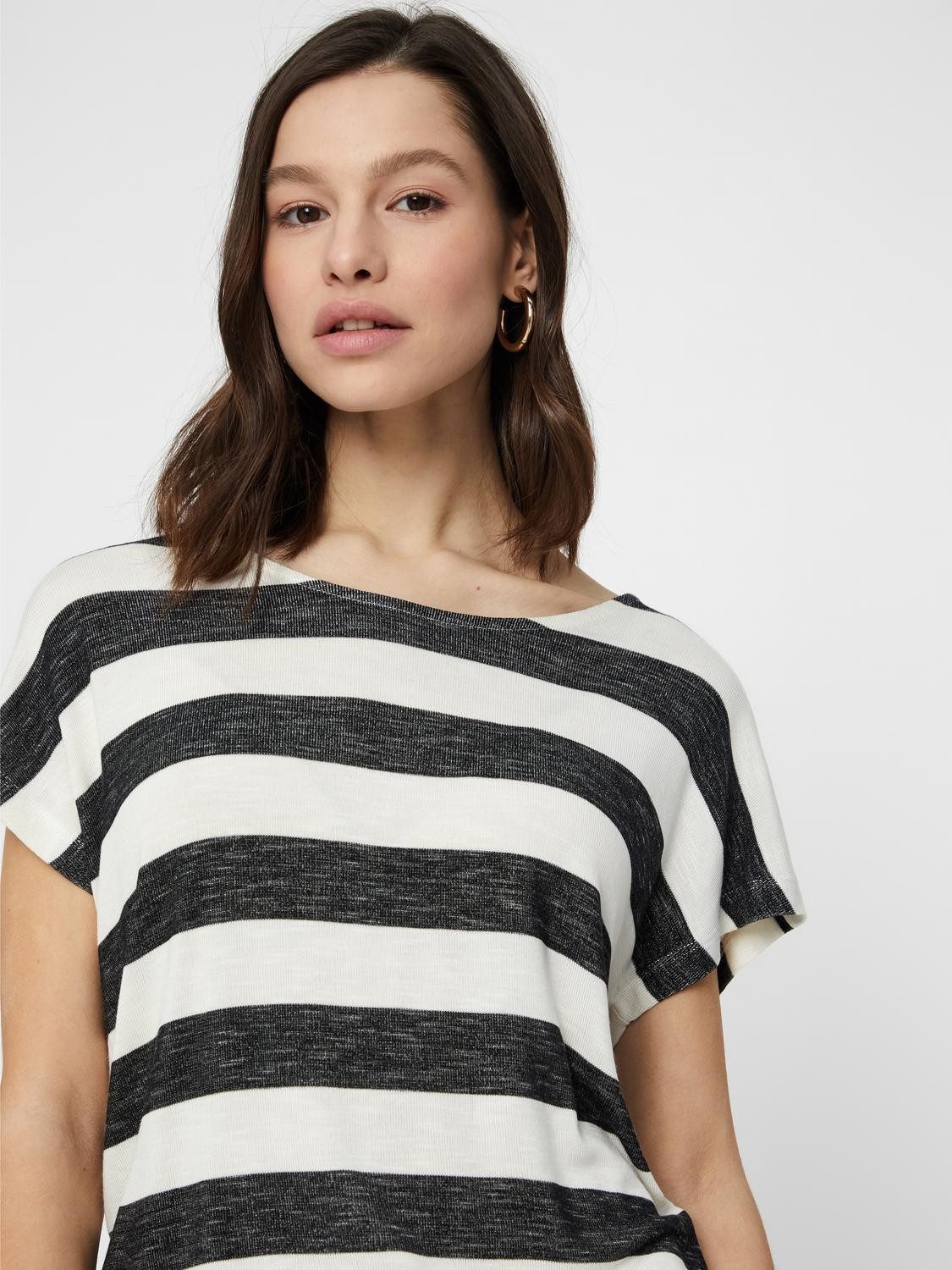 Vero Moda Kurzarmshirt VMWIDE STRIPE SL TOP GA JRS NOOS Viskosemischung günstig online kaufen