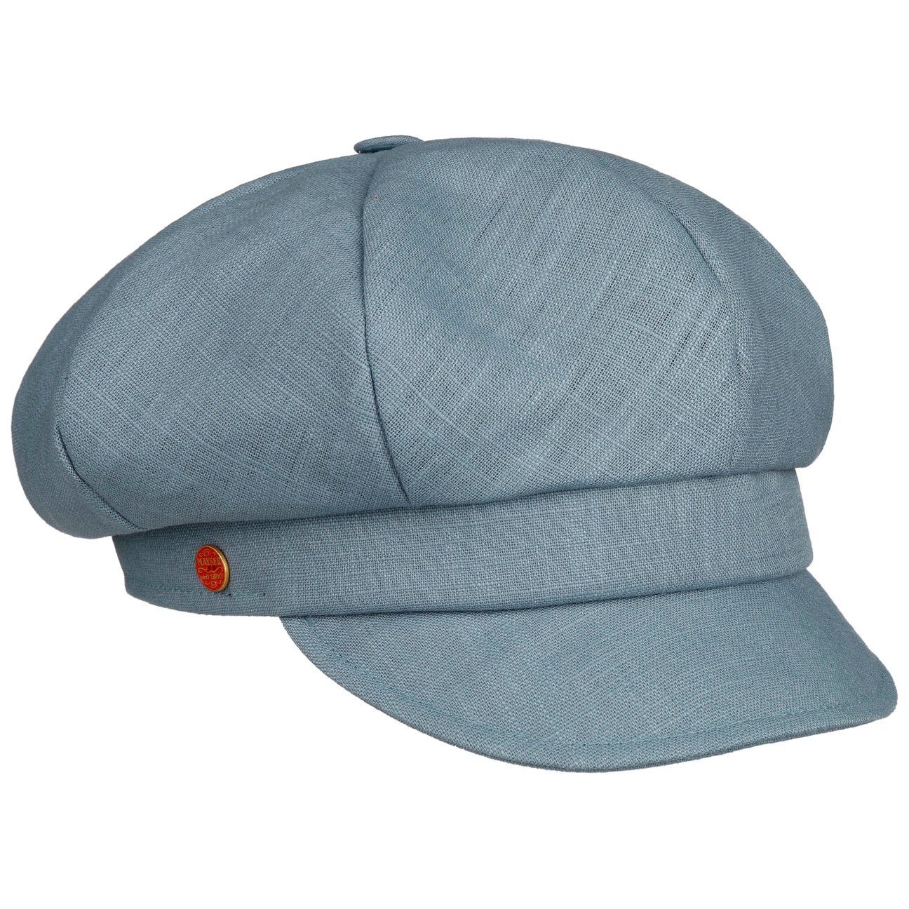 Mayser Ballonmütze (1-St) Newsboy Cap mit Schirm, Made in the EU hellblau