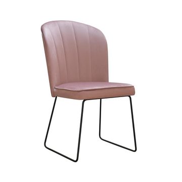 JVmoebel Stuhl Stuhl 4x Esszimmer Polsterstuhl Lounge Textil Sitz Sessel Set