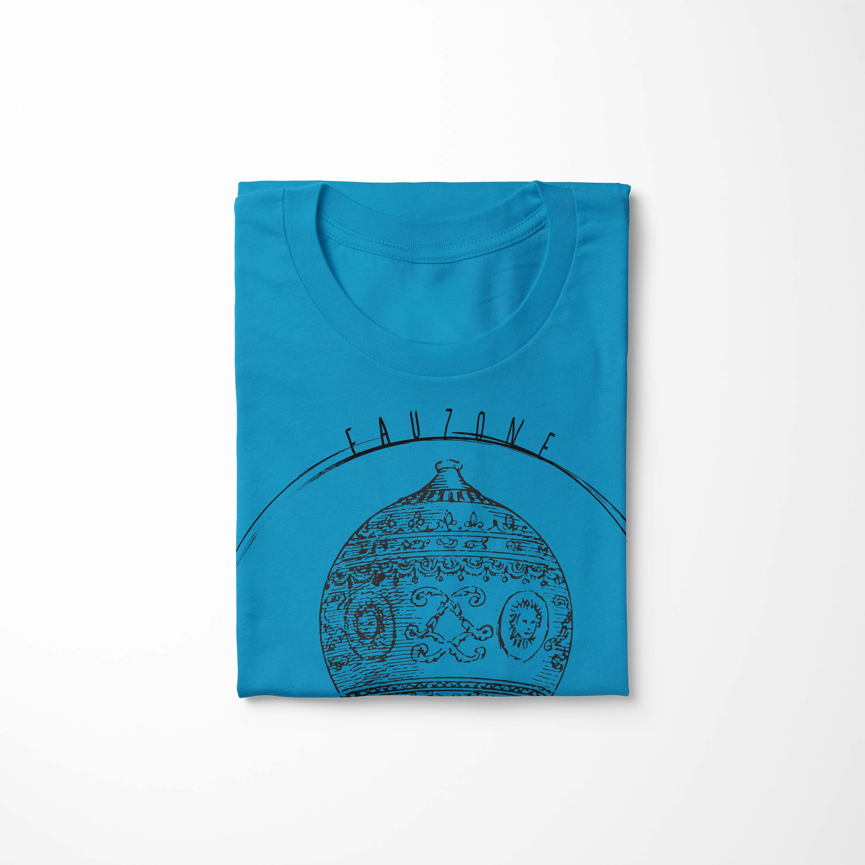 Herren Sinus T-Shirt Atoll Art T-Shirt Heizluftballon Vintage