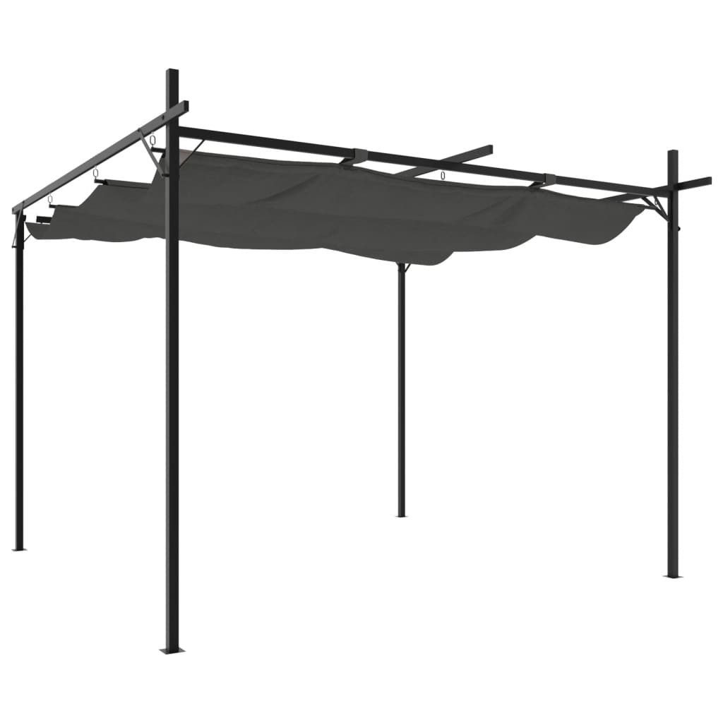 vidaXL Pergola, mit Schiebedach Anthrazit 295x292x230 cm