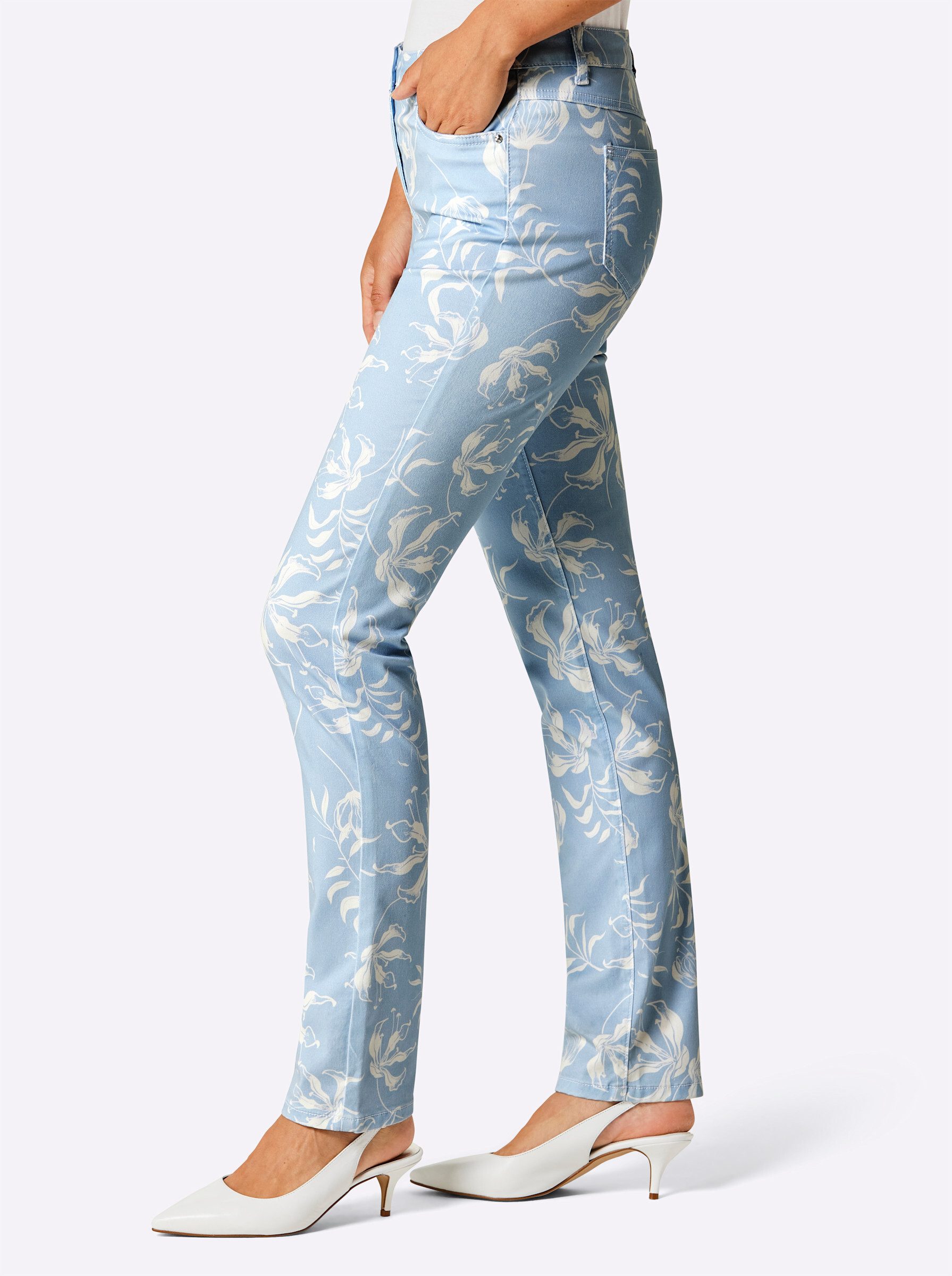 creation L Jerseyhose Druckhose Innenbeinlänge ca. günstig online kaufen