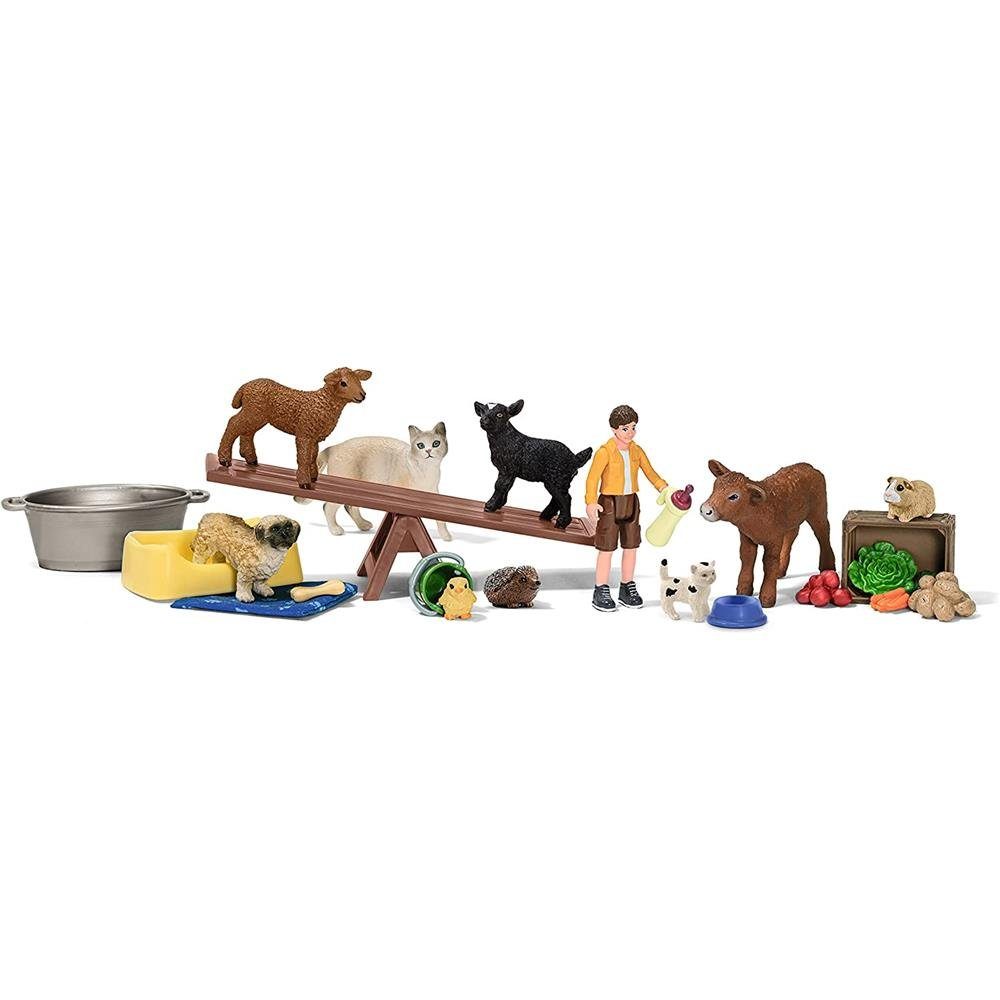 Schleich® Adventskalender World Jahren 2021, Farm und Tierfiguren 3 Kinder ab mit für Zubehör