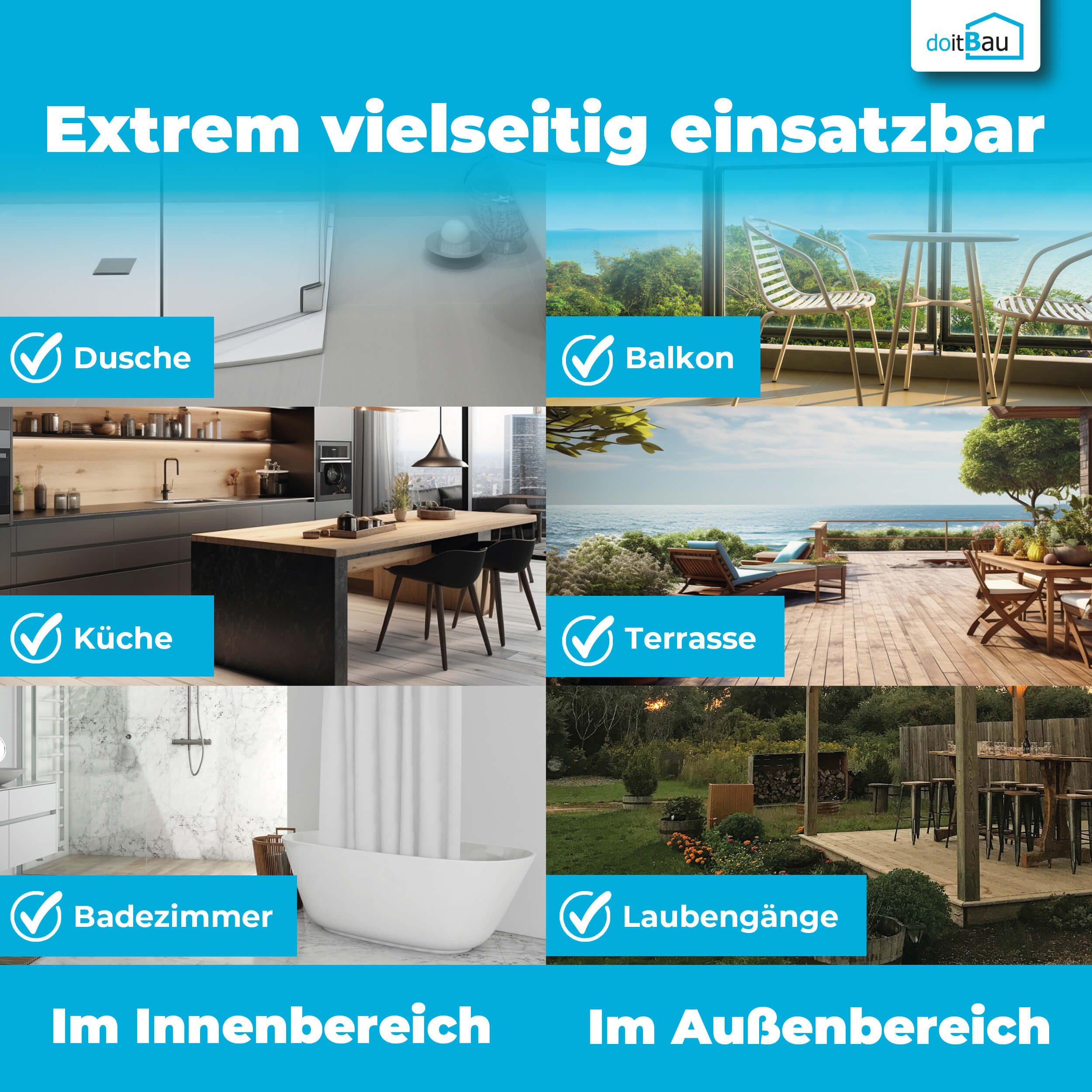 doitBau Wannenabdichtband doitBau Sanitär Dichtmanschette TPE blau 120x120mm, (1-St)