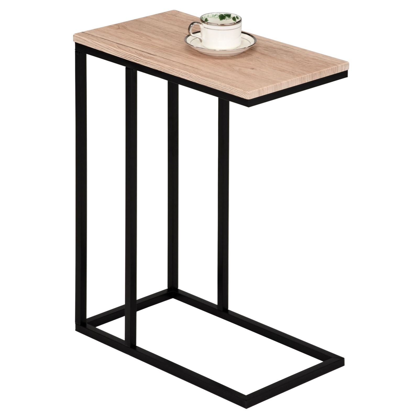 IDIMEX Beistelltisch DEBORA, Couchtisch mit Metallgestell aus MDF-Platte Sofatisch Wildeiche