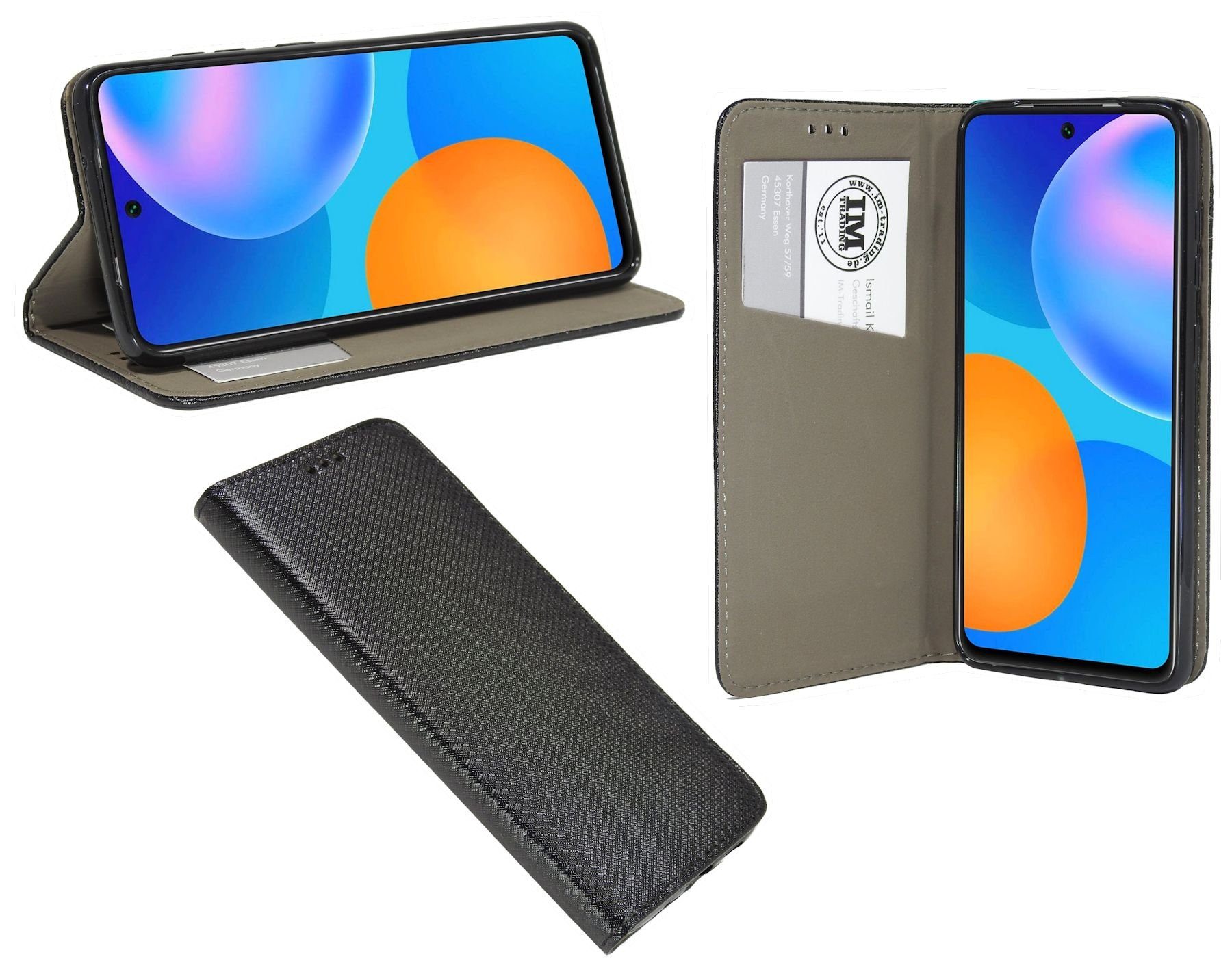 cofi1453 Handyhülle cofi1453® Buch Tasche "Smart" kompatibel mit HUAWEI P SMART 2021 Handy