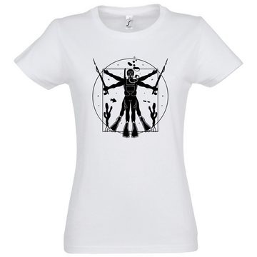 Youth Designz Print-Shirt Da Vinci Taucher Damen T-Shirt mit lustigen Logo für Damen