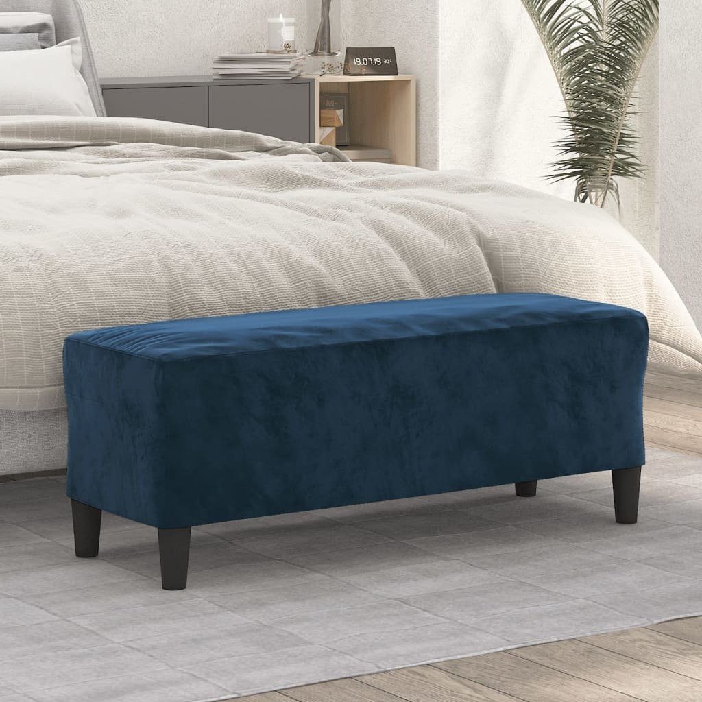 furnicato Sitzbank Blau 100x35x41 Samt cm