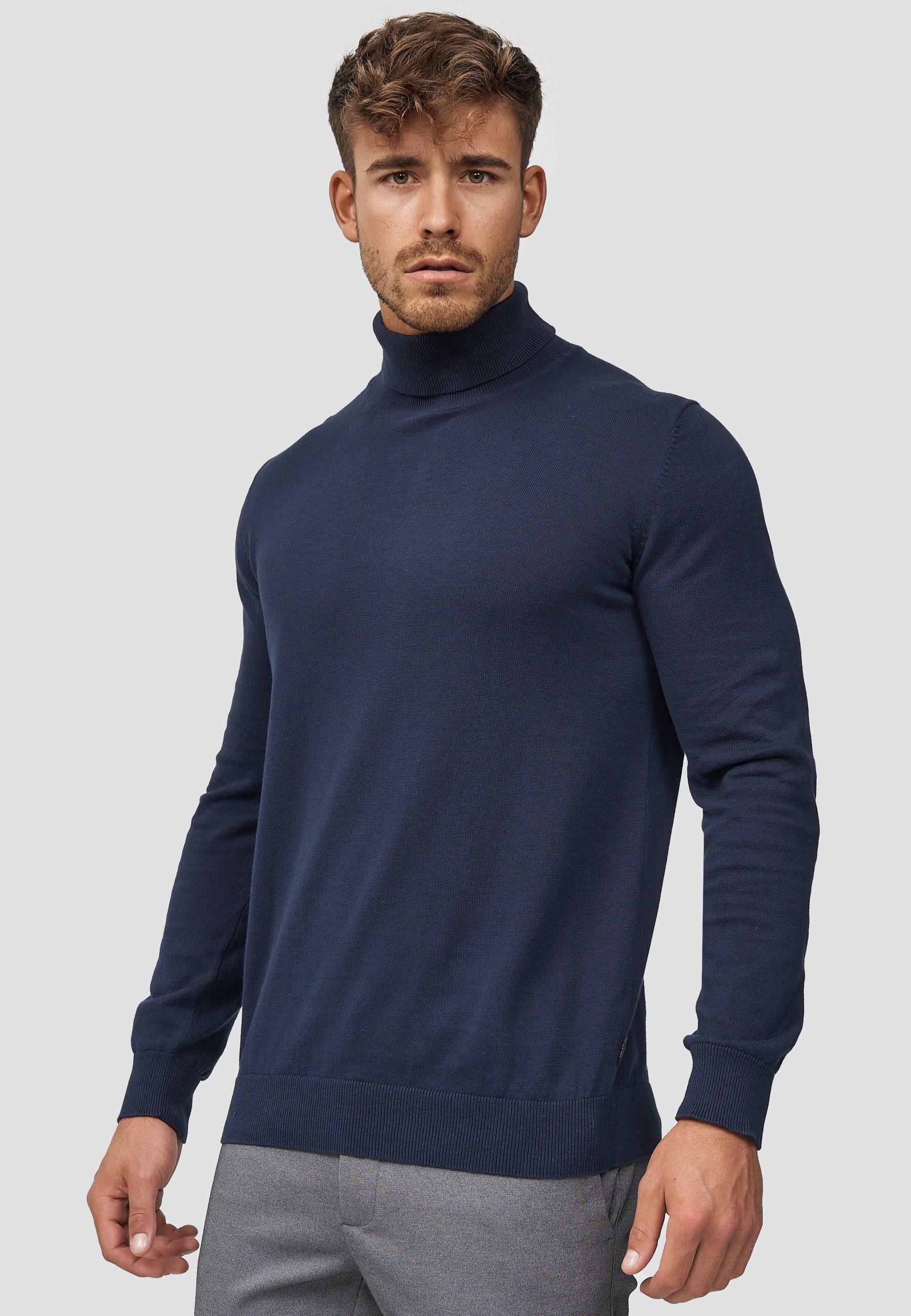 Indicode Rollkragenpullover Herren Eldo Strickpullover Herrenpullover günstig online kaufen