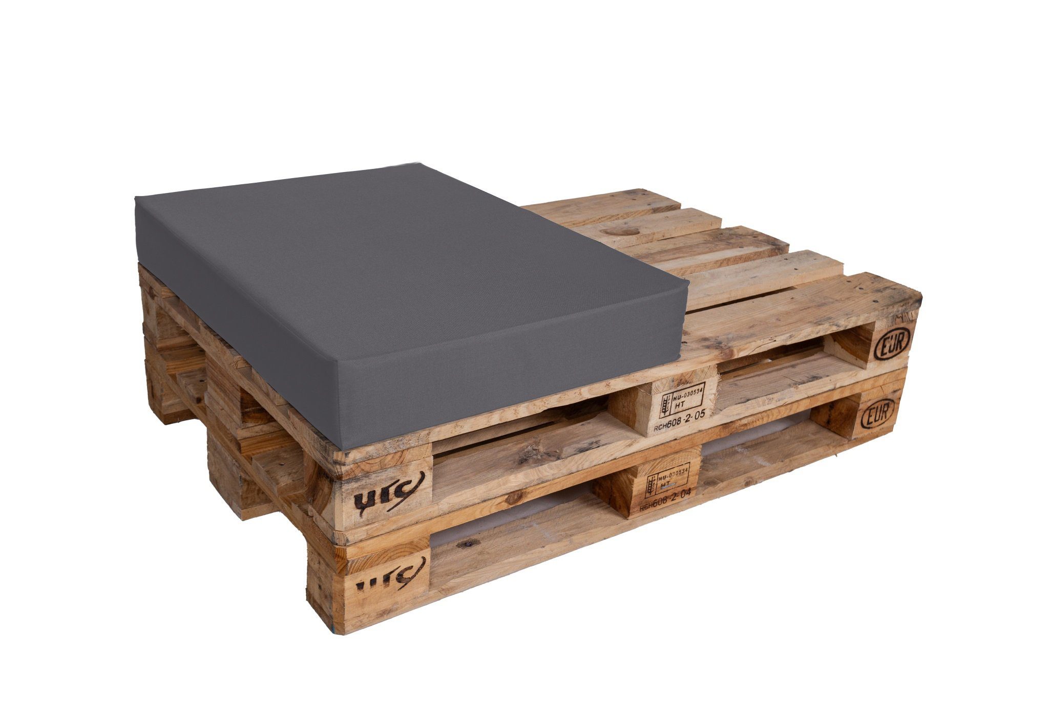 TexDeko Palettenkissen Halbes Palettenkissen für Palettensofa wasserabweisend, (60x80cm) gepolstert In- & Outdoor, Premium-Qualität