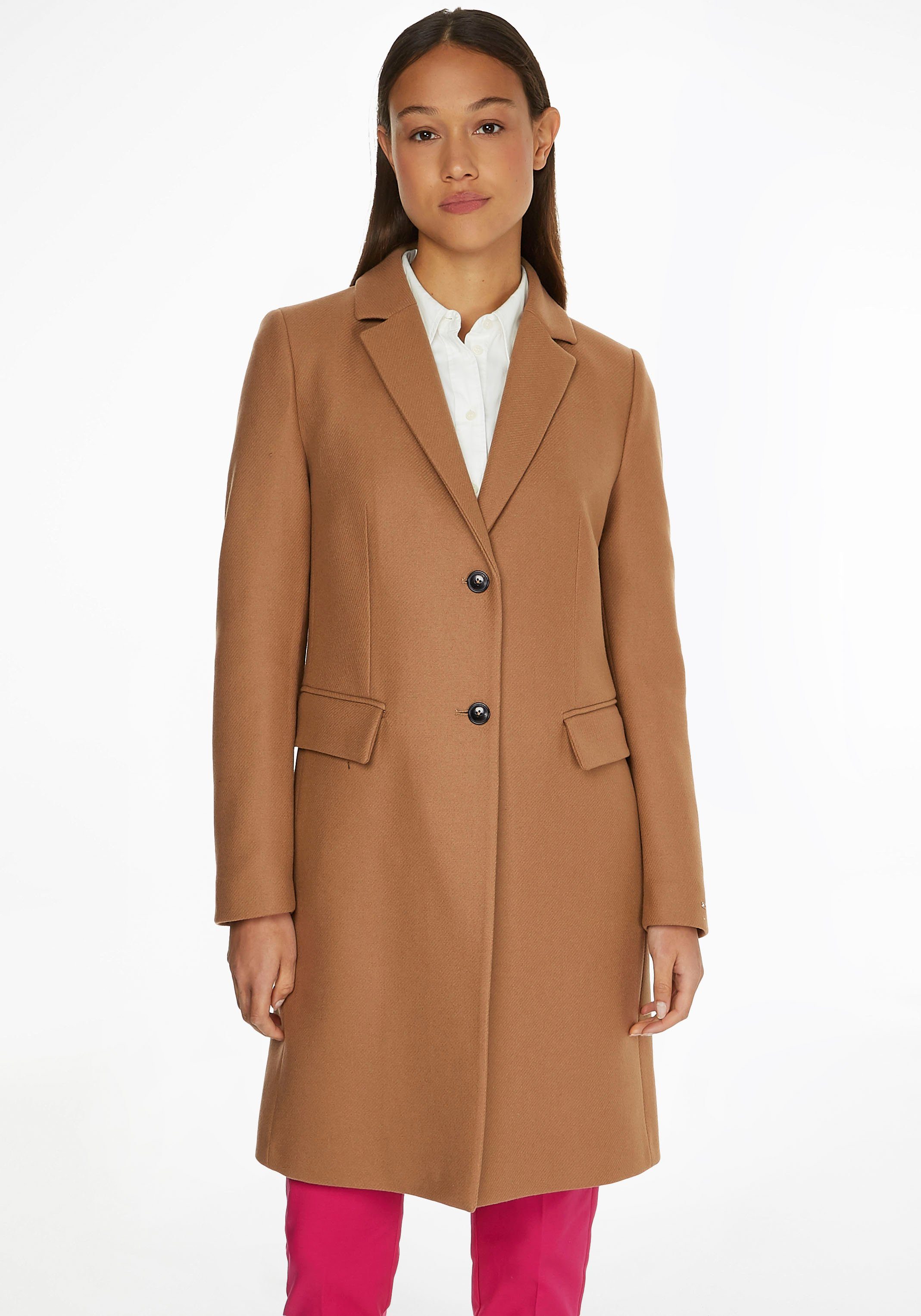 Tommy Hilfiger Wollmantel »WOOL BLEND CLASSIC COAT« mit Klappentaschen  online kaufen | OTTO