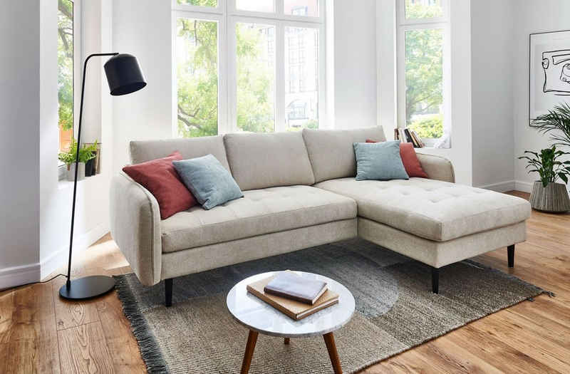 LC Home Ecksofa Sitzecke Ecksofa »New Orleans« Sofa Couch creme 124x154x86cm