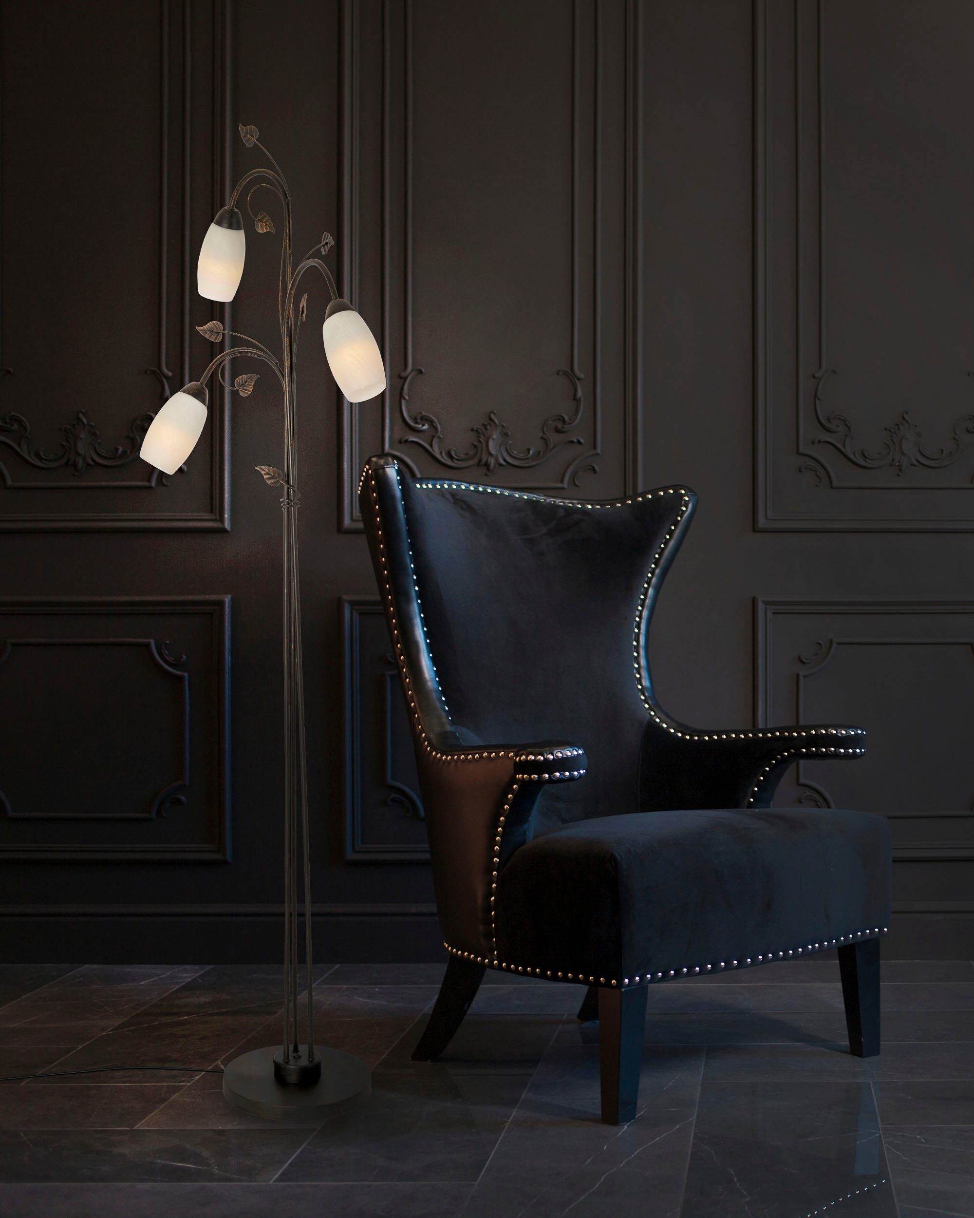 NOWA Stehlampe VENEZIA, ohne Leuchtmittel, Stehleuchte, günstig online kaufen