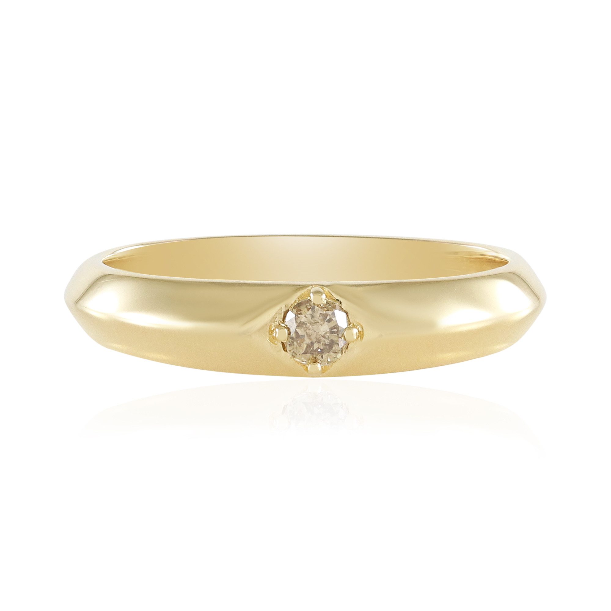 Cavill Diamantring Cavill Ring 0,09 ct Schokoladen-Diamant, 925 Silber vergoldet (1-tlg)