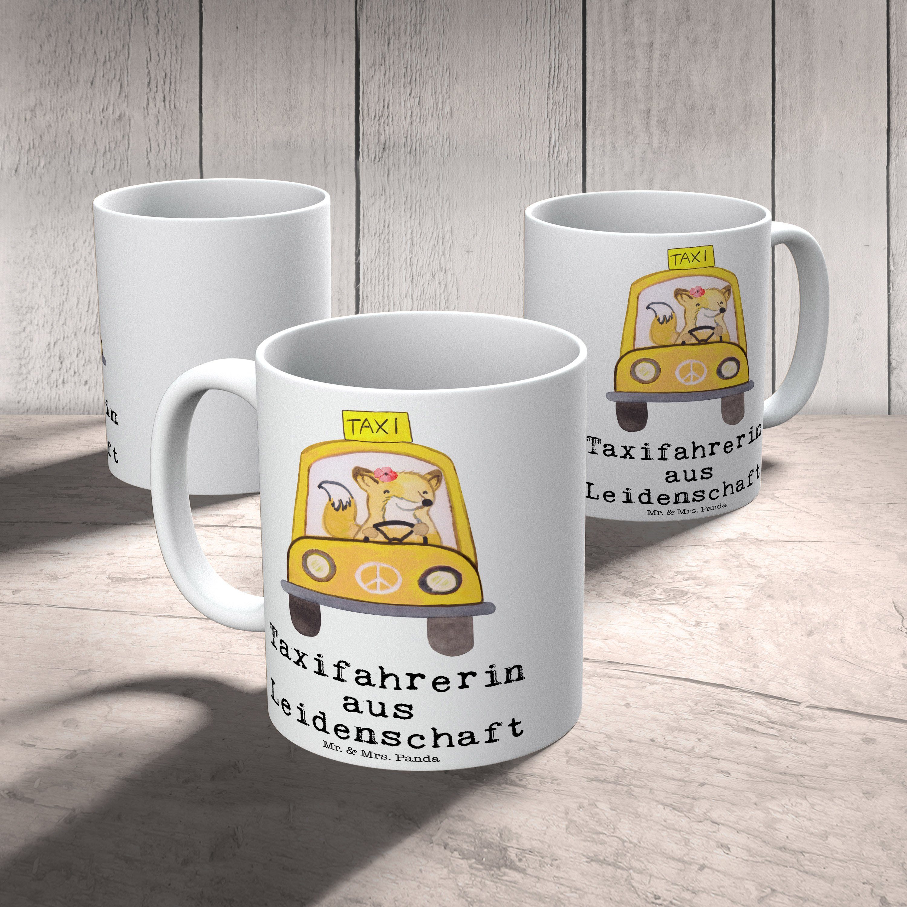 - aus Teeb, & Geschenk Weiß Tasse Mrs. Taxifahrerin Panda Leidenschaft Keramik Tasse, Geschenk, Mr. -