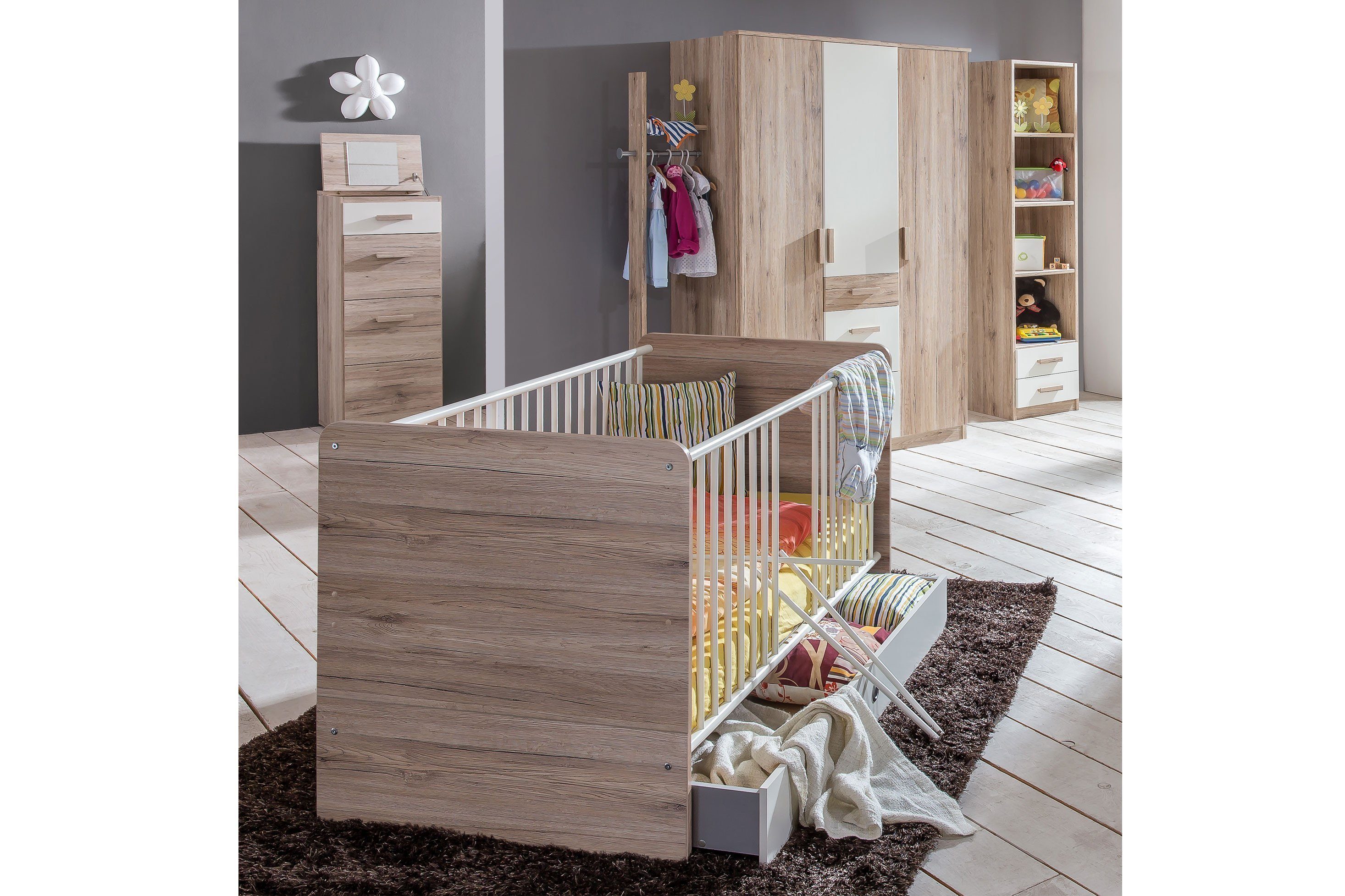 möbel-direkt.de Babyzimmer-Komplettset Cariba, (Komplett Set, 6-tlg., günstig online kaufen