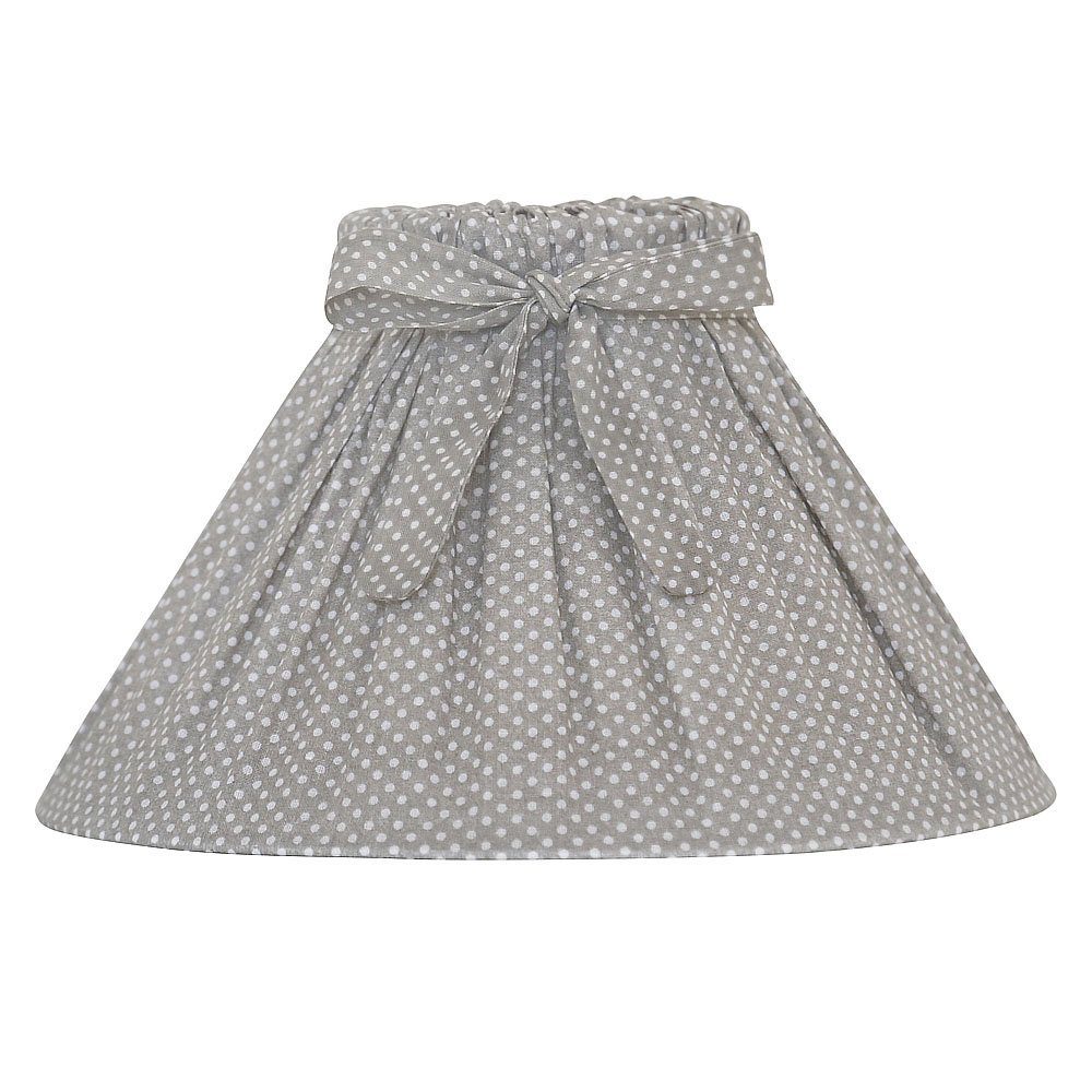 Grafelstein Lampenschirm Großer Lampenschirm STINE grau weiß gepunktet mit günstig online kaufen