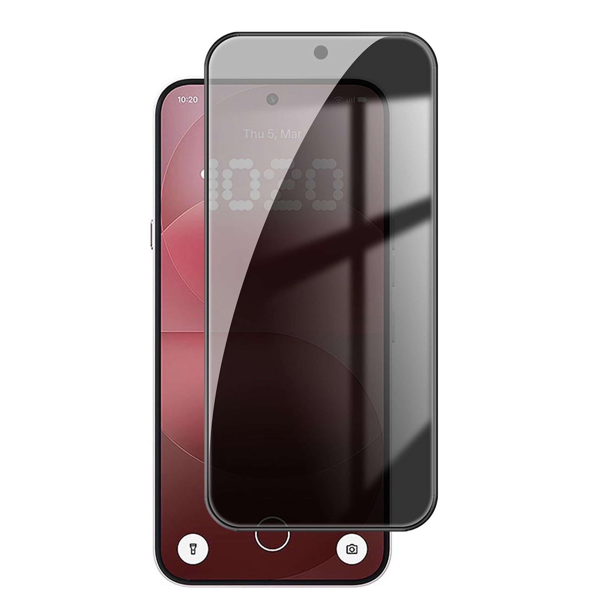 Wigento Displayschutzglas Privacy 1x für Nothing Phone 4a Pro Display 9H Hartglas Blickschutz für Nothing Phone 4a Pro, Privacy Display Schutz Glas