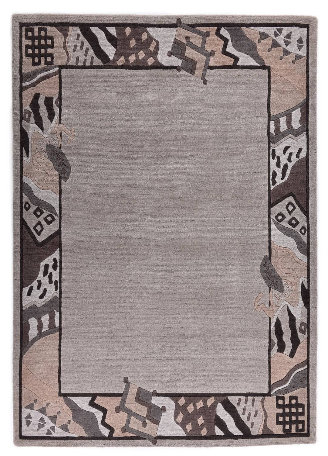 Teppich Gurkha, THEKO, Rechteckig, 162 x 230 cm, grey
