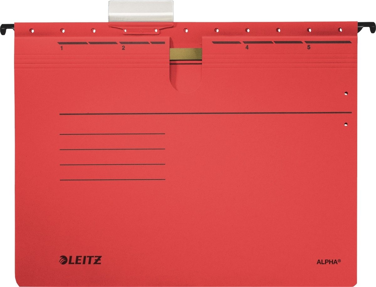 LEITZ Hefter Hängehefter ALPHA A4 kfm. Heftung rot