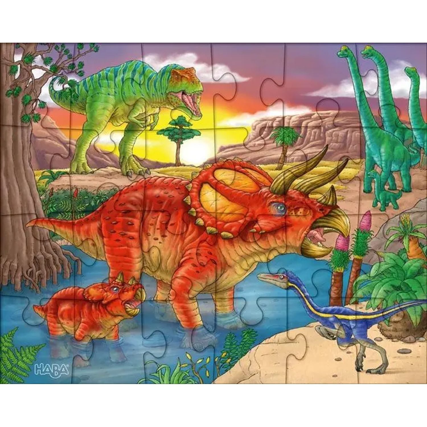 Puzzle Puzzles Dinosaurier, Puzzleteile