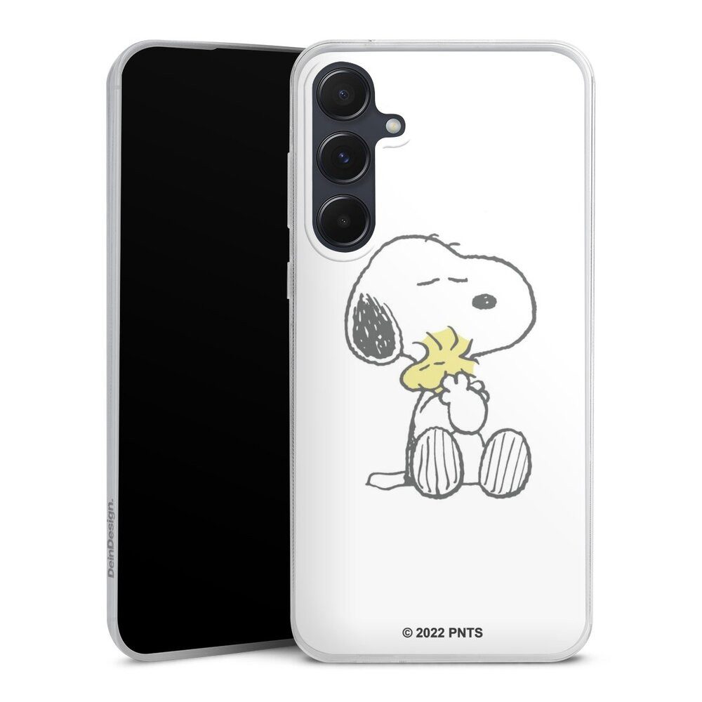 DeinDesign Handyhülle Peanuts Snoopy Liebe Snoopy And Woodstock Cuddling, Samsung Galaxy A55 5G Slim Case Silikon Hülle Ultra Dünn Schutzhülle