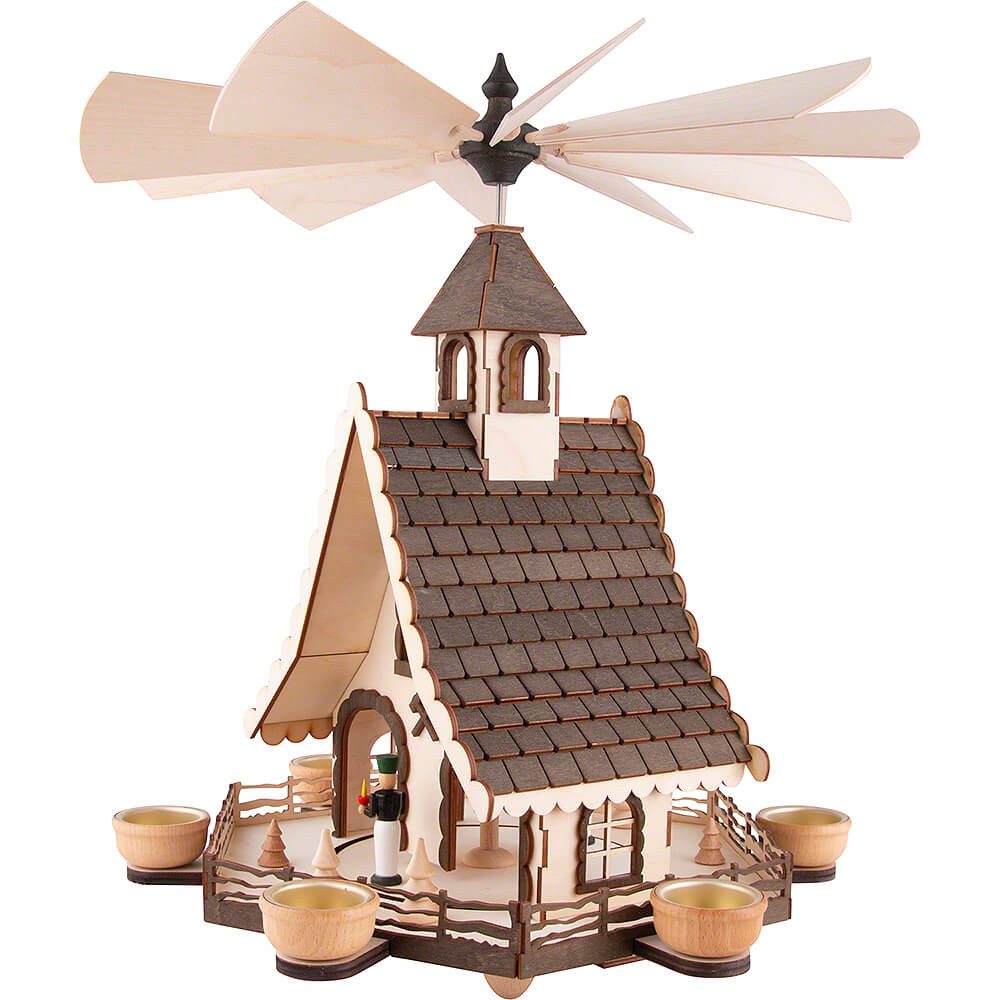 Erzgebirge-Palast Weihnachtspyramide 1-stöckige Hauspyramide Bergmänner (47 günstig online kaufen