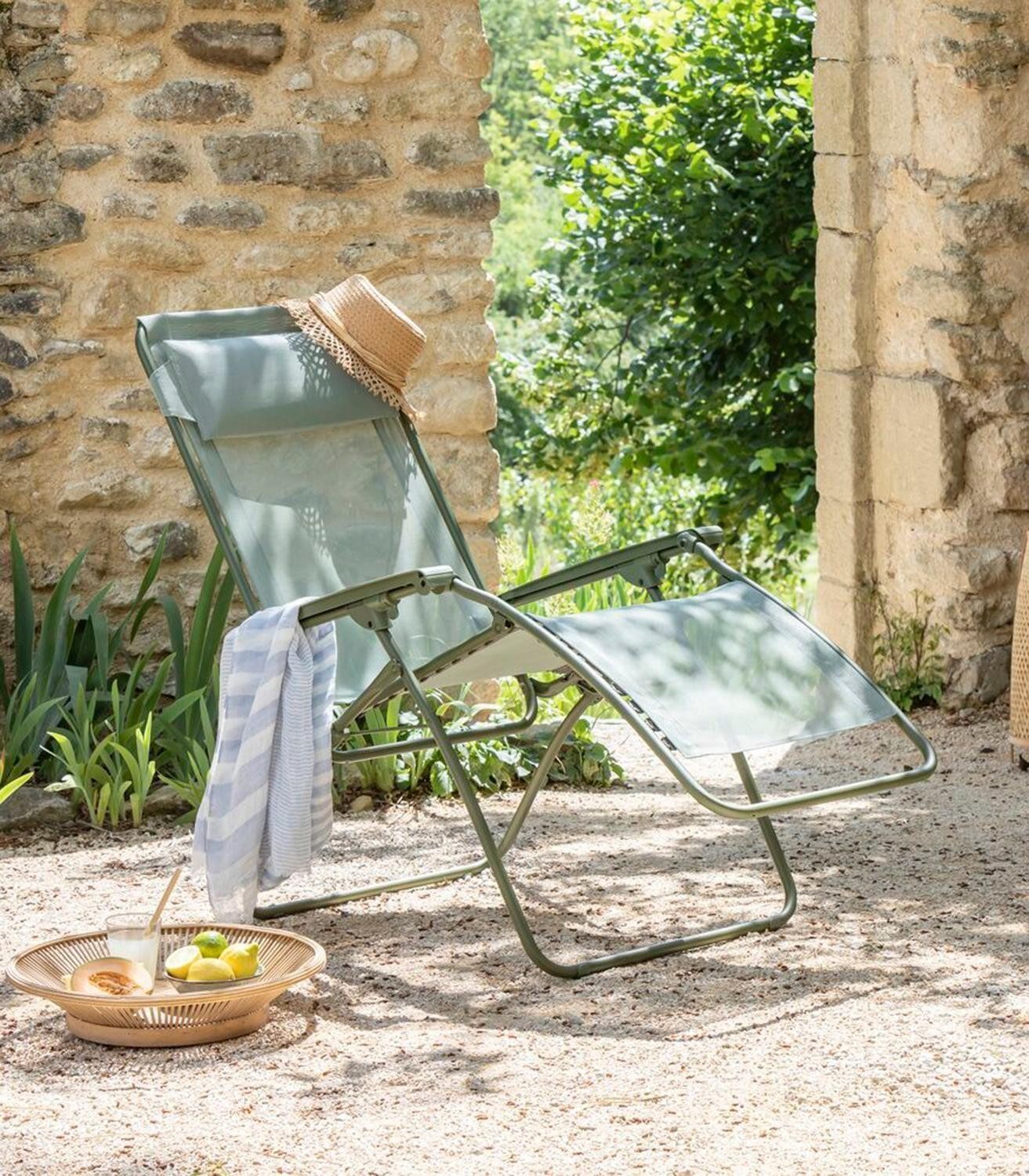 Lafuma Gartenliege R CLIP, Moosgrün, Stahlgestell, günstig online kaufen