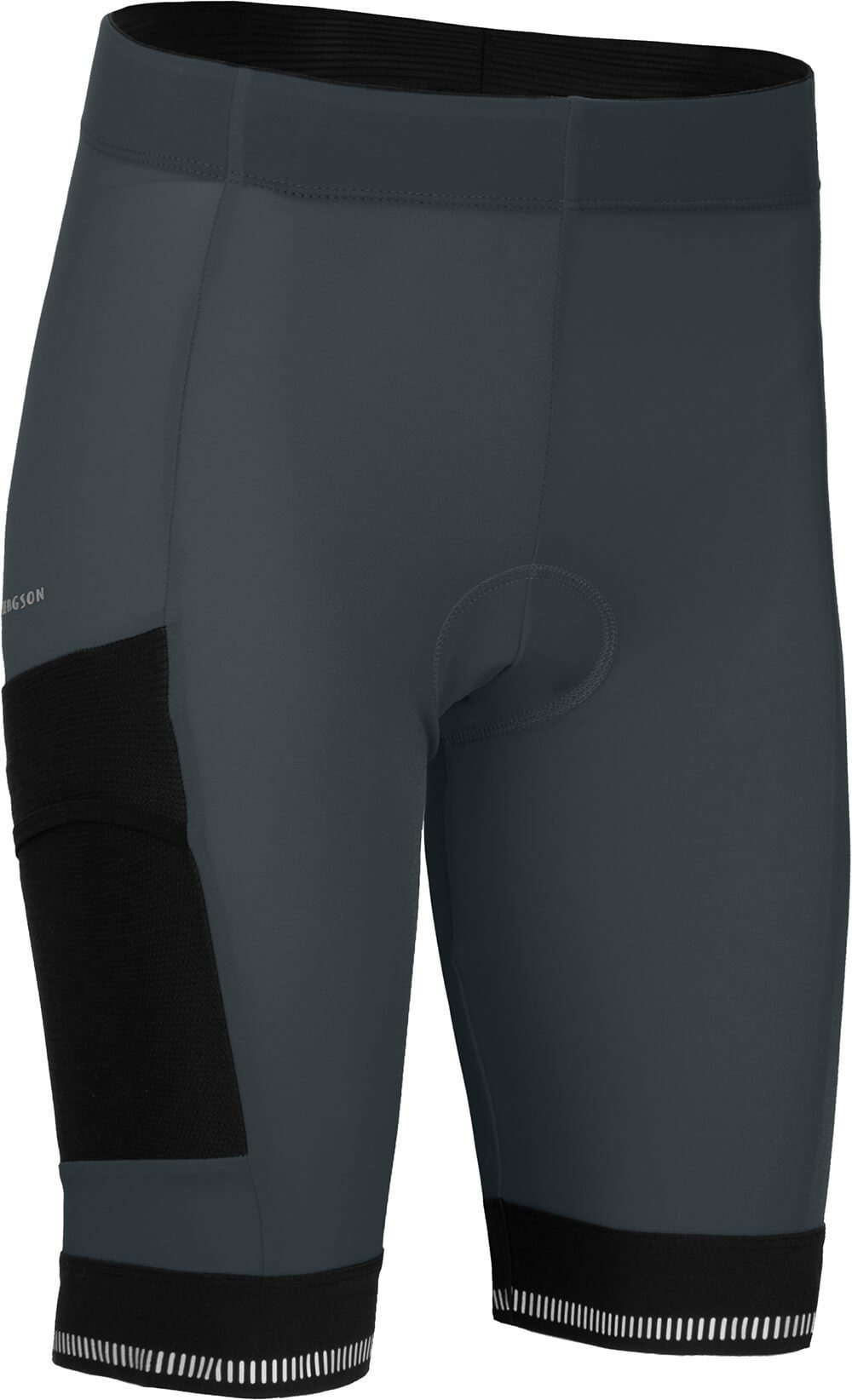 Bergson Fahrradhose SUNDRA COMFORT Bermuda (mit Sitzpolster) Damen Radshorts, bielastisch, tight, Normalgrößen, dunkel grau