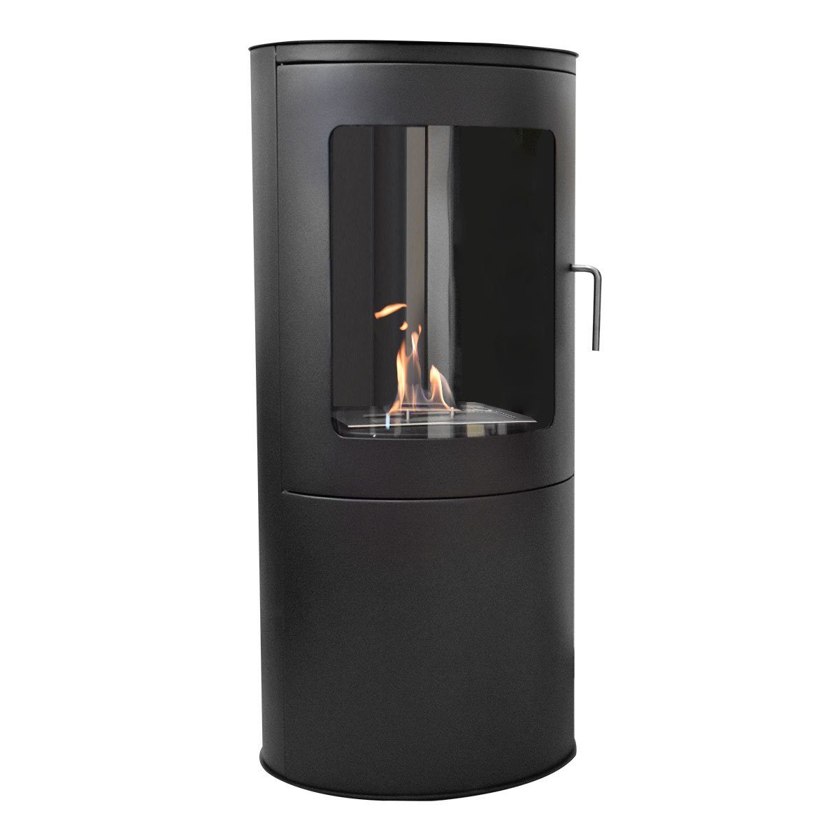 GLOW FIRE Echtfeuer-Dekokamin Ethanolkamin Stavanger Bioethanol Kamin, Kaminofen mit 2 KW Heizleistung, Ethanol Standkamin mit 7h Brenndauer