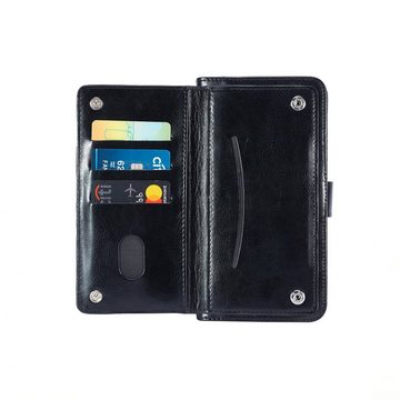 K-S-Trade Handyhülle für Asus ROG Phone 2, 360° Hülle schwarz Kunstleder Case BookCase WalletCase