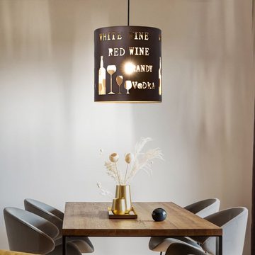 WOFI Deckenleuchte, Leuchtmittel nicht inklusive, Design Hänge Leuchte Ess Zimmer Küchen Decken Lampe Pendel Strahler