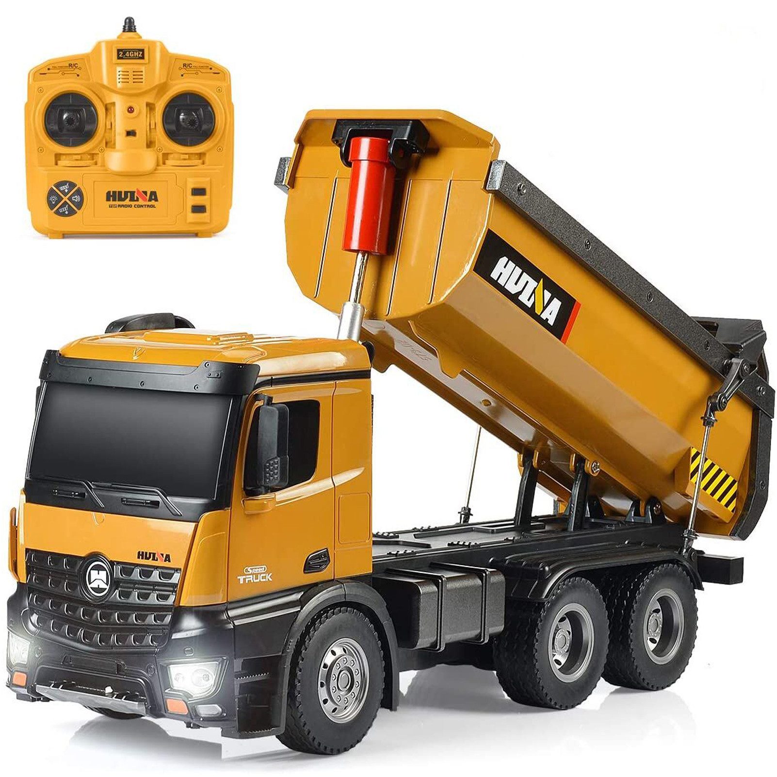 Esun RC-Truck Modell baufahrzeuge Rc Dump Truck 1:14 LKW 10 Kanal Kipplader, 10 Kanäle