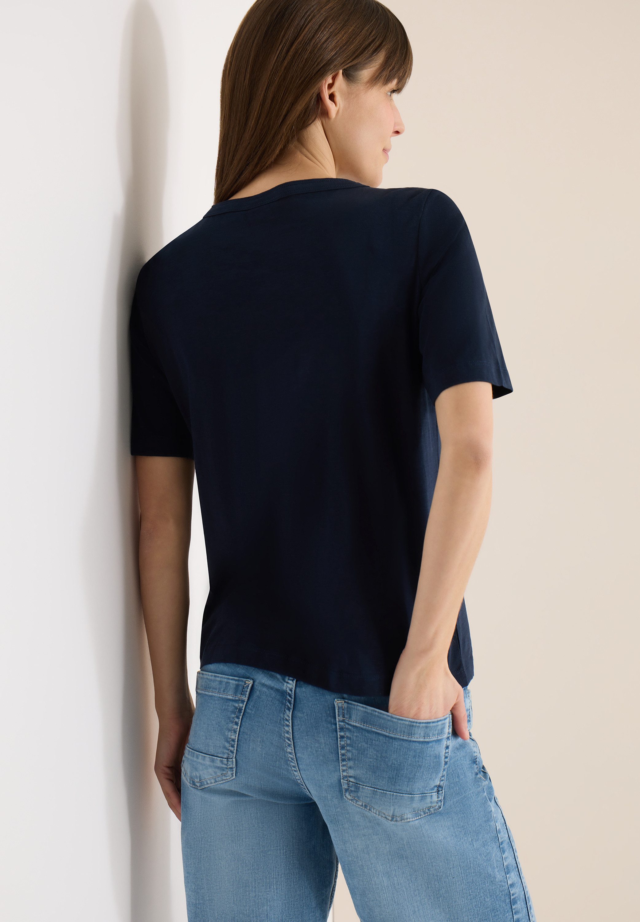 CECIL Kurzarmshirt aus weicher Baumwolle