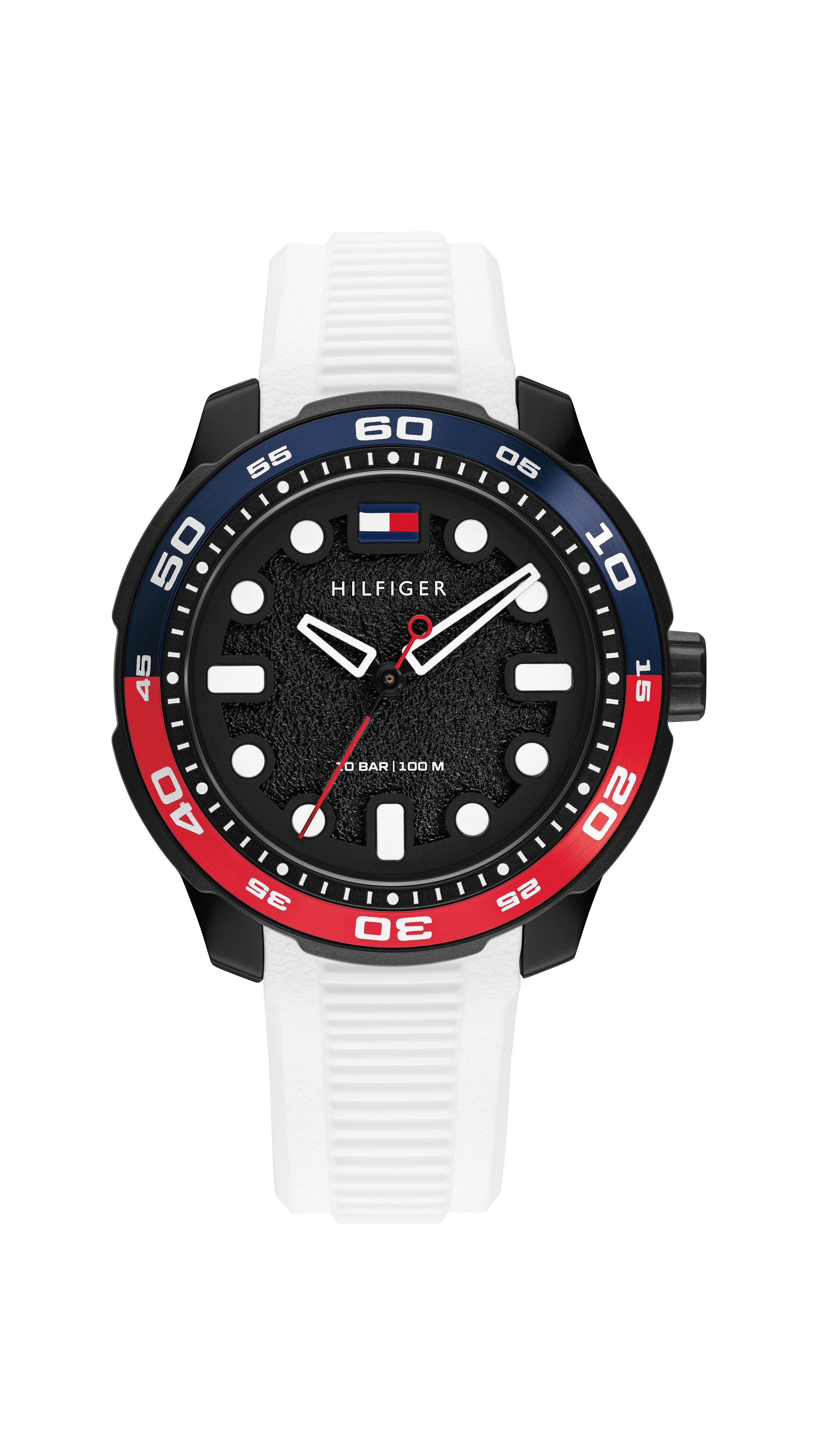 Tommy Hilfiger Quarzuhr TH-REGATTA 1720060, Armbanduhr, Damenuhr, Herrenuhr, Silikonarmband, analog, Stoppfunktion